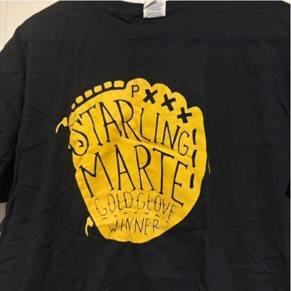 Pittsburgh Pirates Starling Marte Golden Glove Winner Size XL T-Shirt - Picture 2 of 5